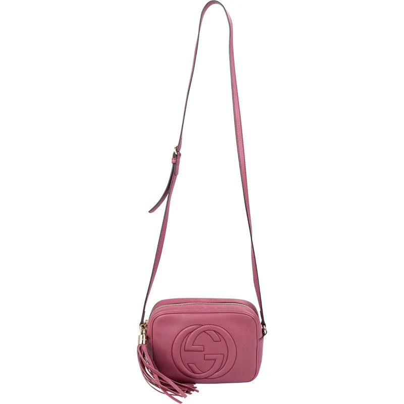 Gucci Pink Leather Soho Disco Crossbody Bag