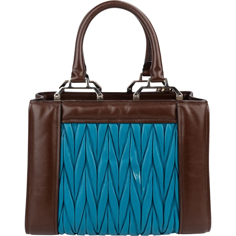 Miu Miu Matelassé Leather Tote Handbag