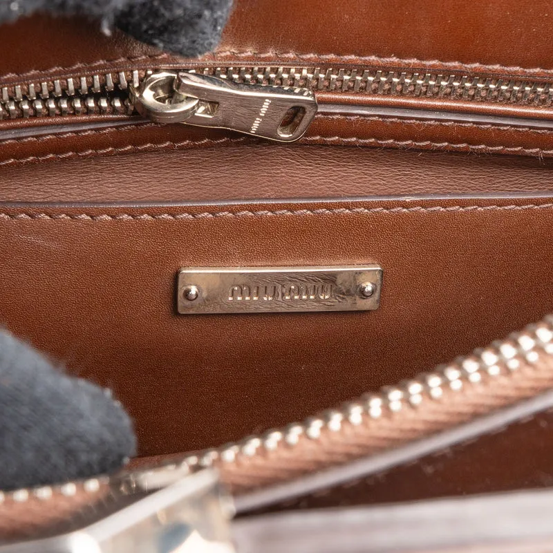 Miu Miu Matelassé Leather Tote Handbag