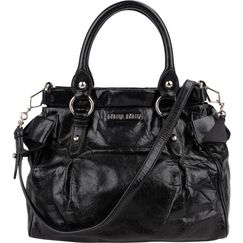 Miu Miu Vitello Lux Leather Handbag