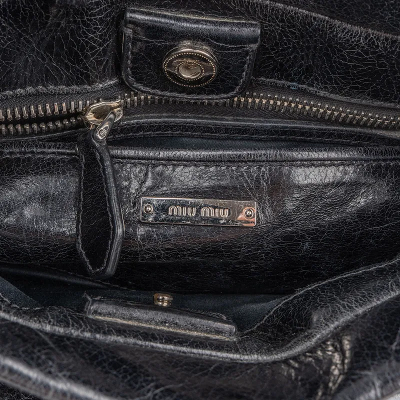 Miu Miu Vitello Lux Leather Handbag