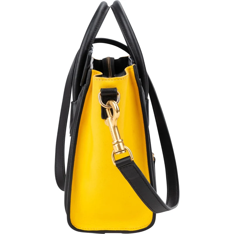 Céline Tricolor Drummed Calfskin Luggage Crossbody Handbag