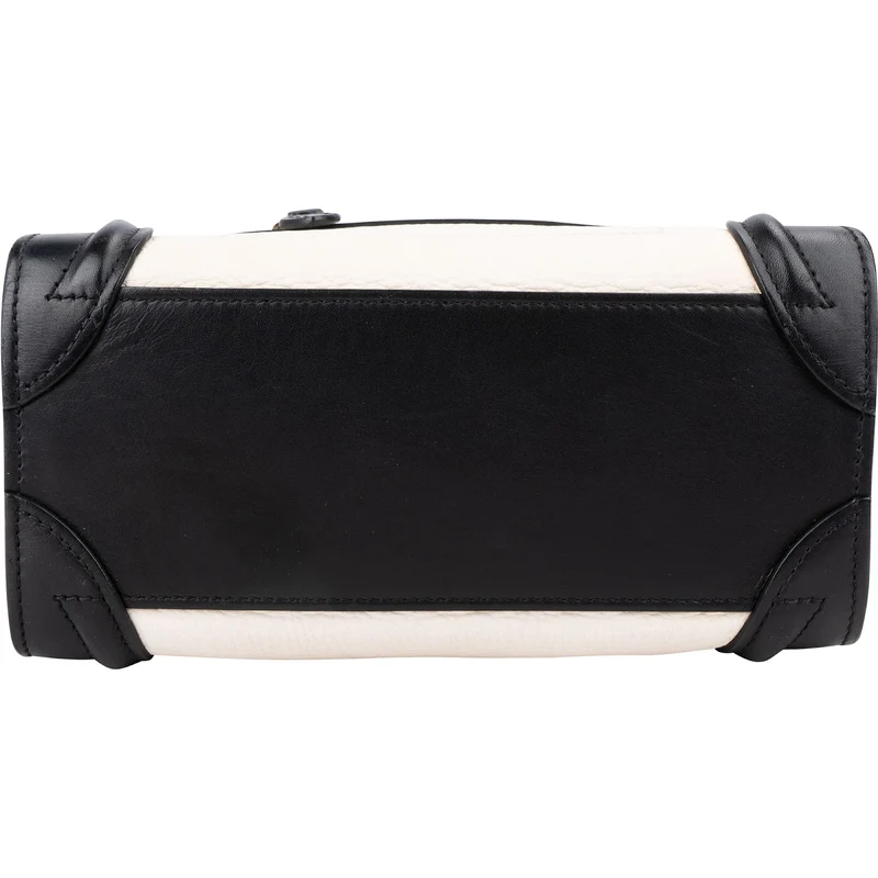 Céline Tricolor Drummed Calfskin Luggage Crossbody Handbag