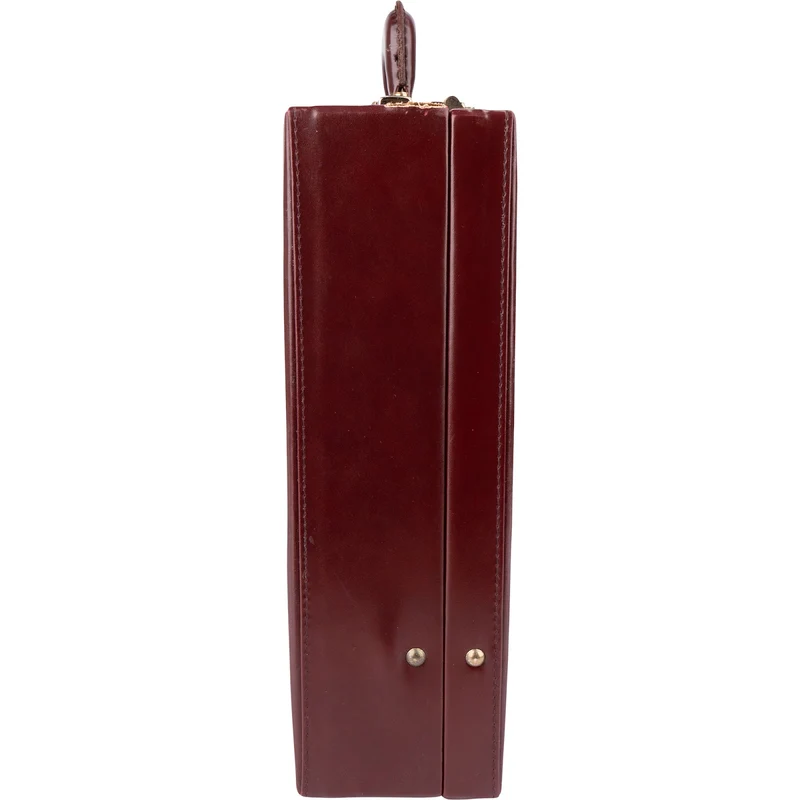 Cartier Bordeaux Leather Must de Cartier Vintage Briefcase Coffer Aktenkoffer