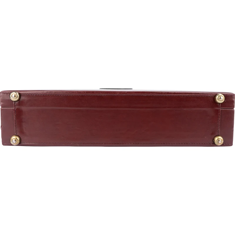 Cartier Bordeaux Leather Must de Cartier Vintage Briefcase Coffer Aktenkoffer