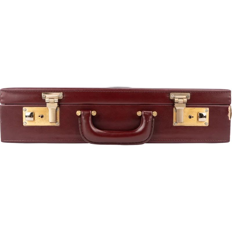 Cartier Bordeaux Leather Must de Cartier Vintage Briefcase Coffer Aktenkoffer
