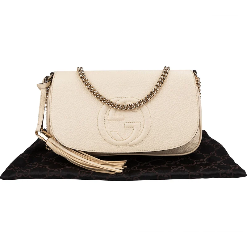 Gucci Leather Soho Chain Shoulder Crossbody Bag