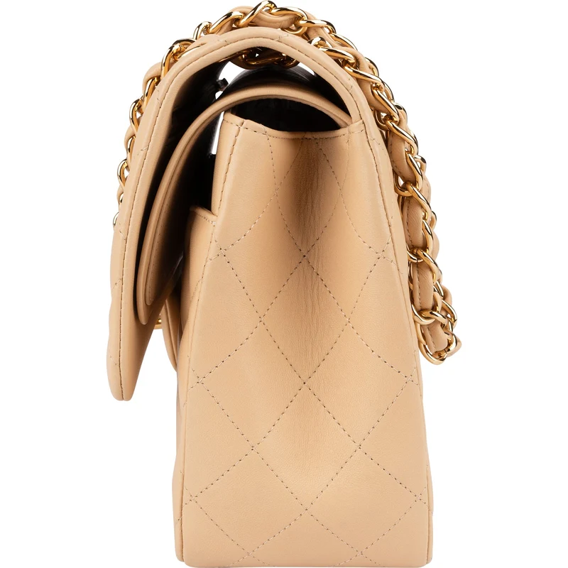 Chanel Quilted Lambskin Jumbo Double Flap Crossbody Bag