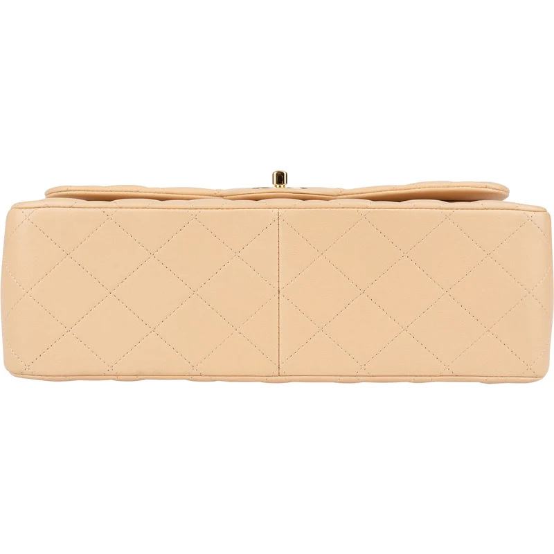 Chanel Quilted Lambskin Jumbo Double Flap Crossbody Bag
