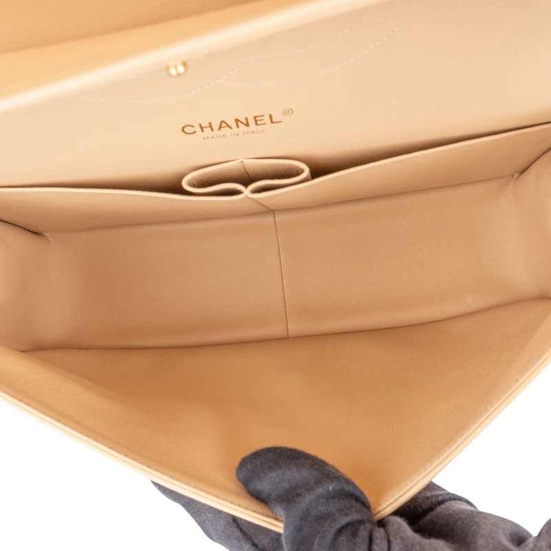 Chanel Quilted Lambskin Jumbo Double Flap Crossbody Bag