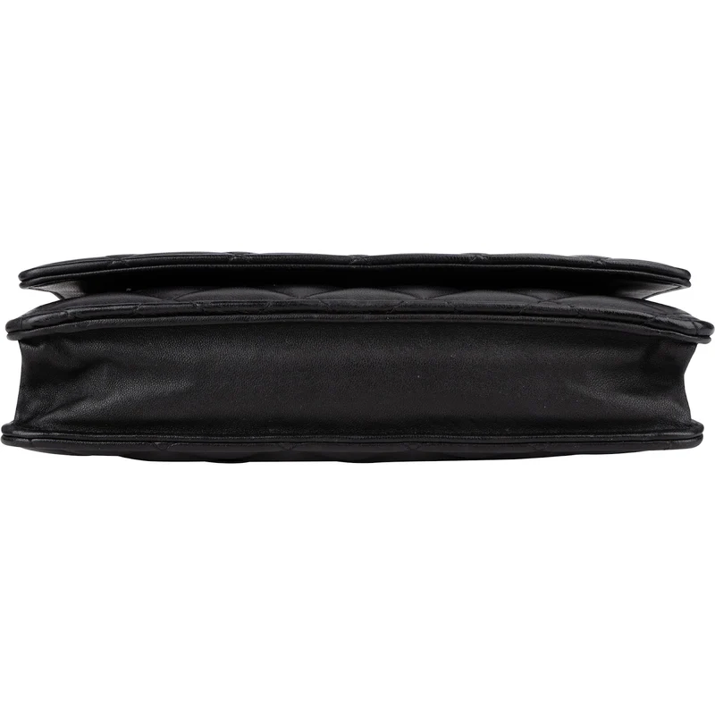 Chanel Quilted Lambskin Palladium Wallet On Chain Crossbody Bag