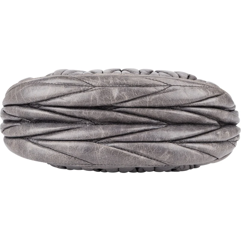 Miu Miu Matelassé Vitello Lux Leather Small Saddle Crossbody Bag