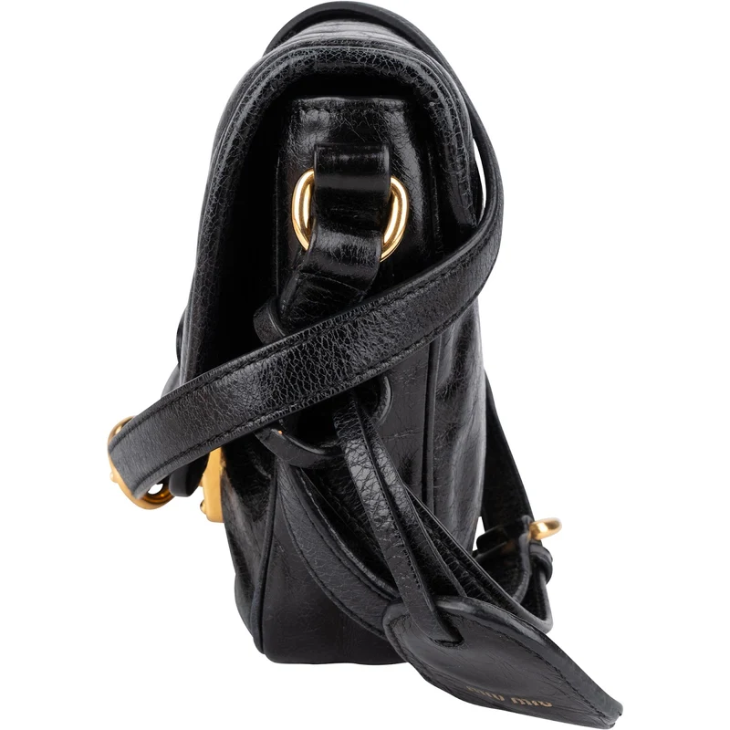Miu Miu Quilted Vitello Shine Leather Small Coffer Crossbody Bag
