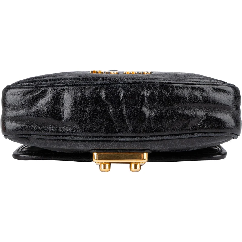 Miu Miu Quilted Vitello Shine Leather Small Coffer Crossbody Bag