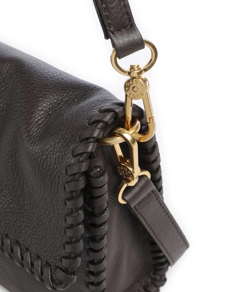 Abro Dalia Temi Stitch Schultertasche dark brown