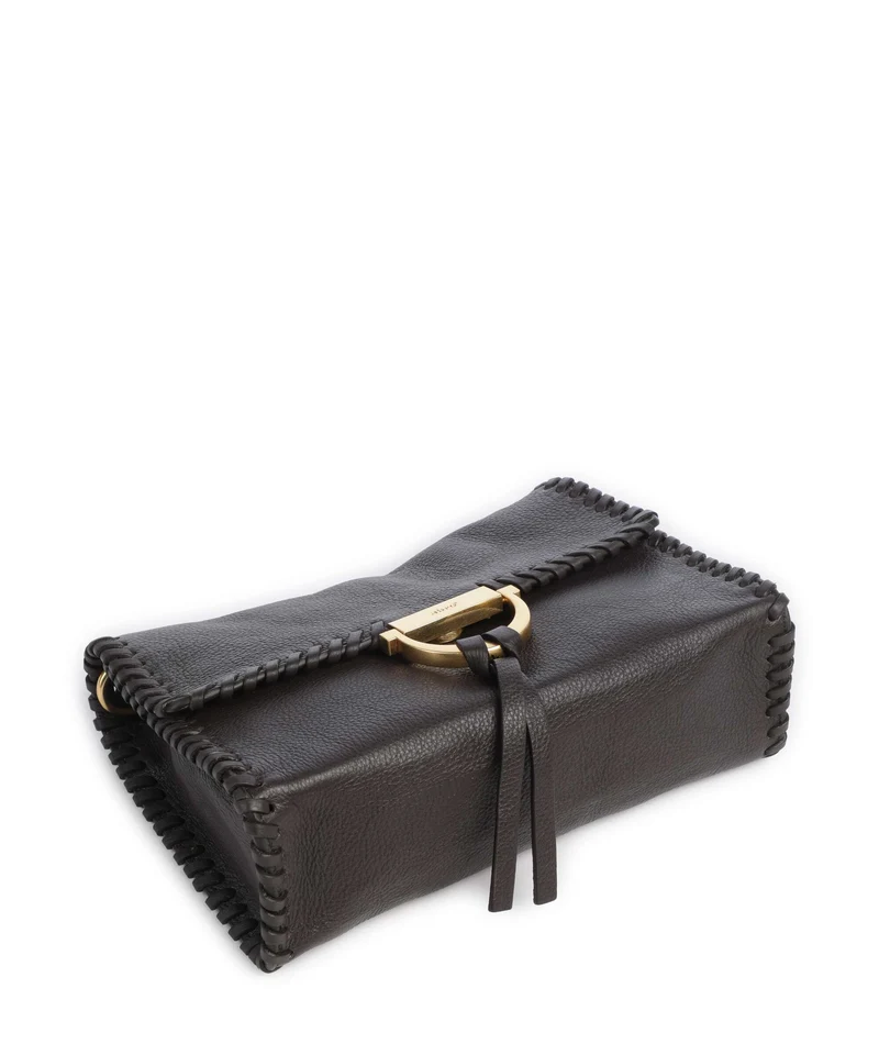 Abro Dalia Temi Stitch Schultertasche dark brown