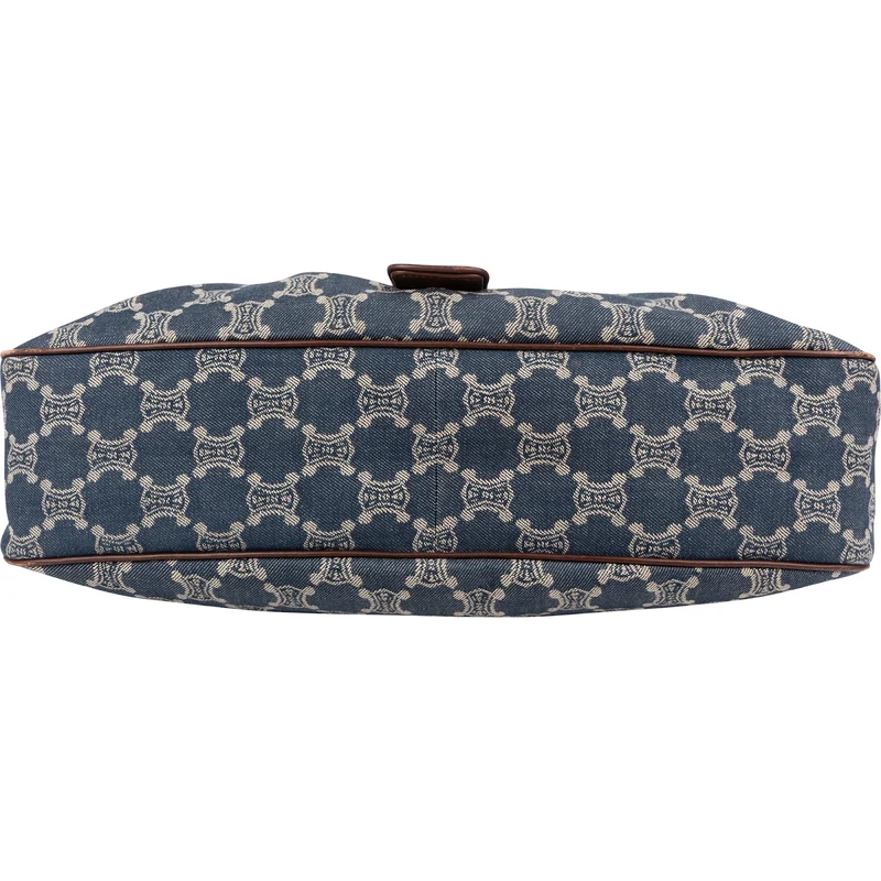 Celine Denim Macadam Monogram Buckle Handbag