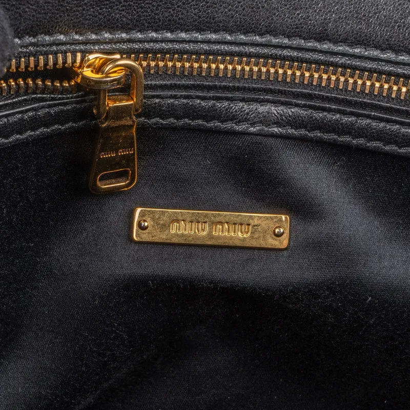 Miu Miu Madras Leather Flap Crossbody Bag