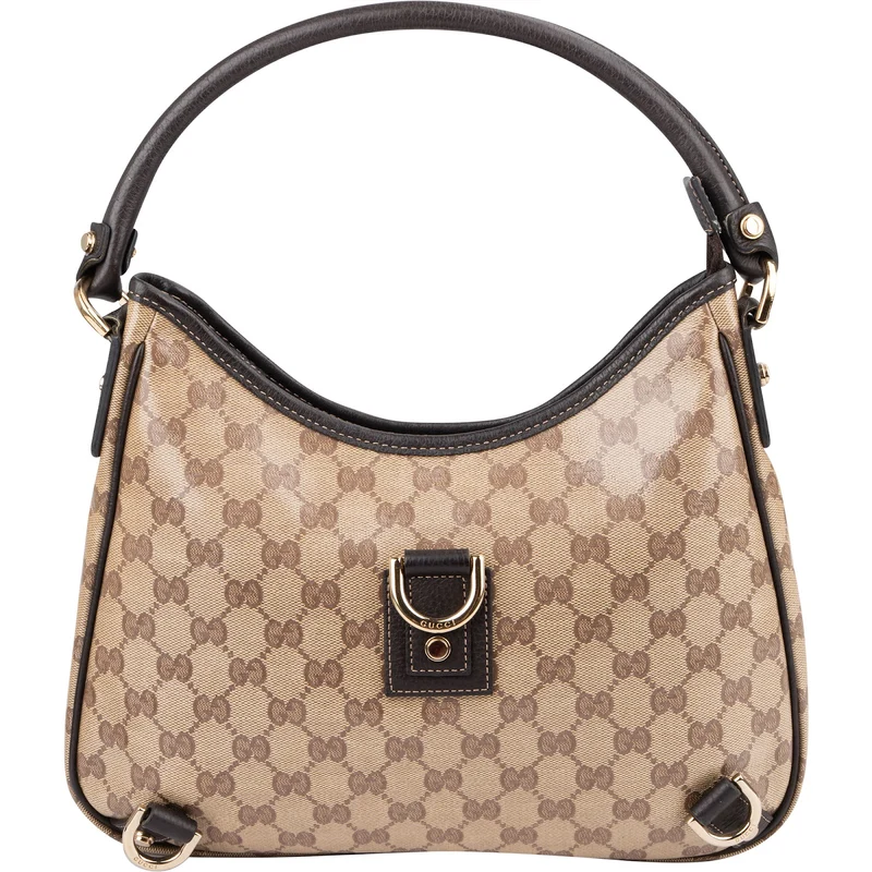 Gucci Monogram Crystal GG Abbey D-Ring Shoulder Bag