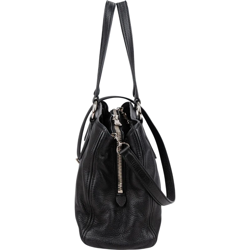 Miu Miu Grained Leather Vitello Daino Tote Shoulder Bag
