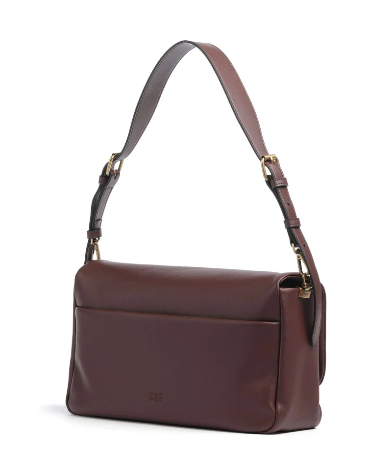 Pinko Click Soft Horizontal Schultertasche castano intenso/antique gold
