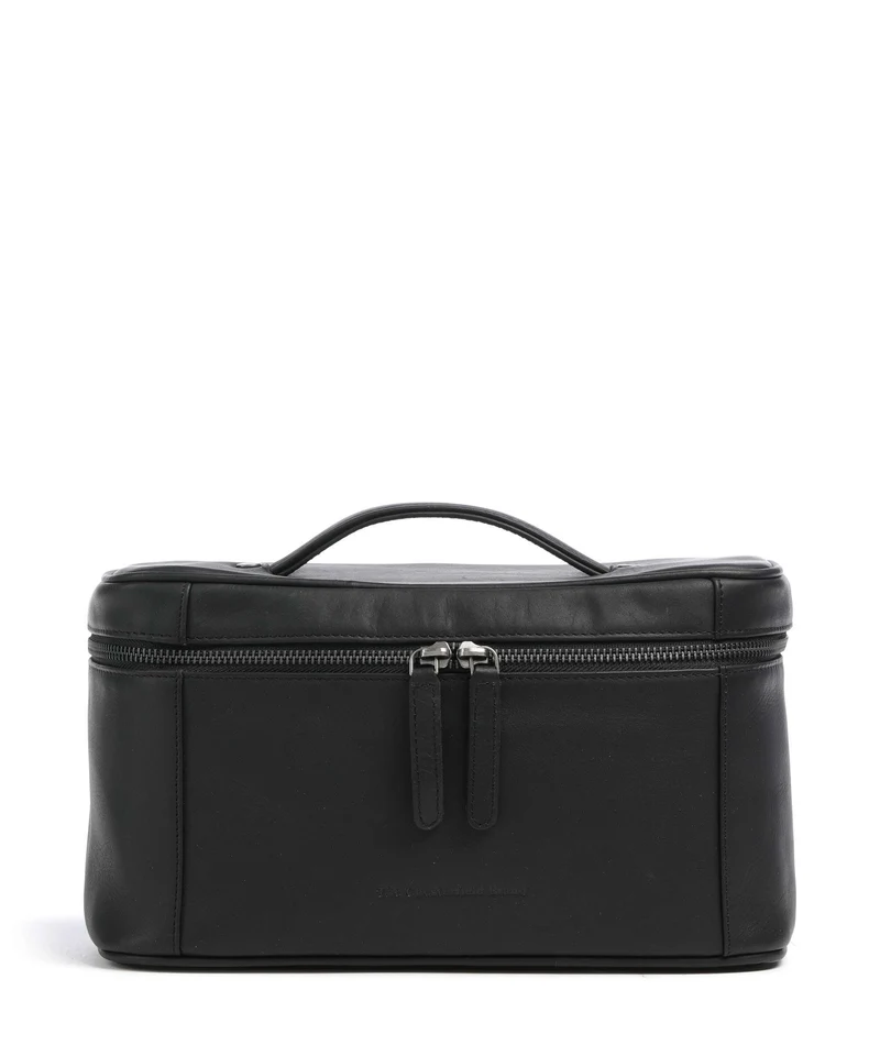 The Chesterfield Brand Wax Pull Up Cow Limone Kulturbeutel black