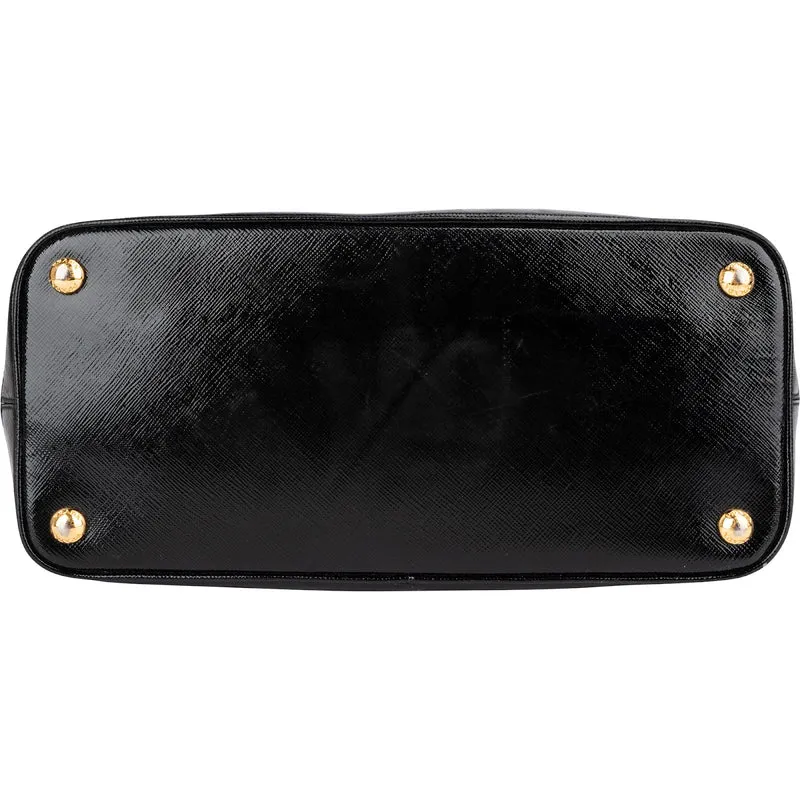 Prada Tessuto Saffiano Lux Leather Triangle Hobo Shoulder Bag