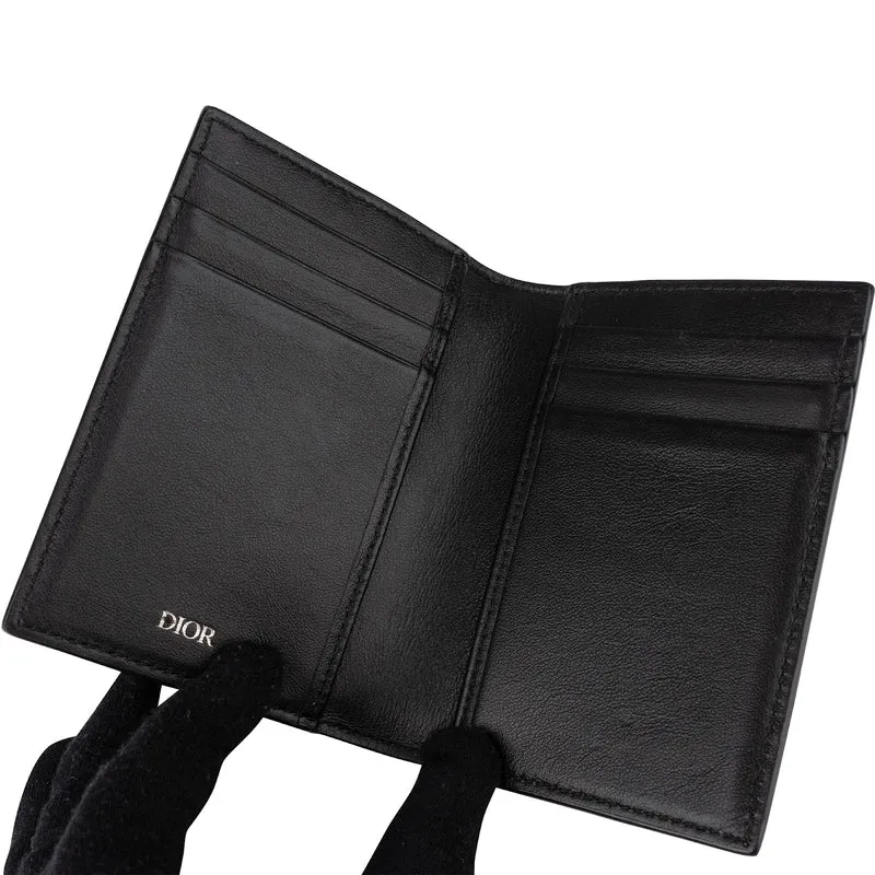 Christian Dior Oblique Monogram Patent Leather Galaxy Bifold Card Holder