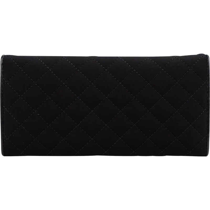 Prada Black Quilted Tessuto Triangle Wallet