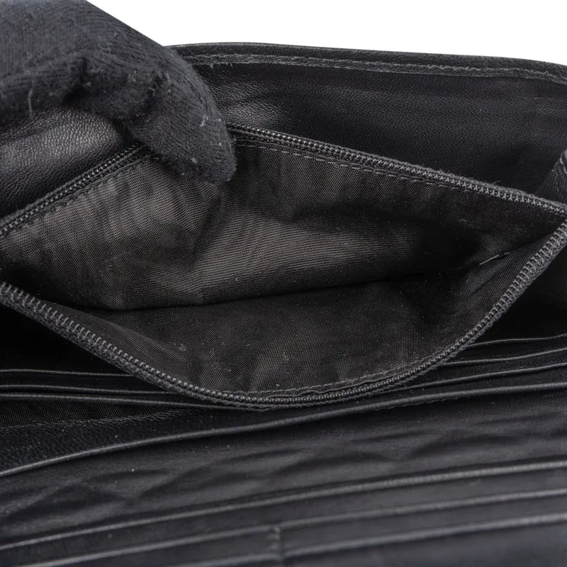 Prada Black Quilted Tessuto Triangle Wallet
