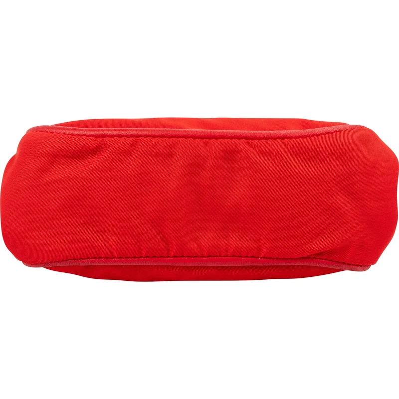 Prada Red Tessuto Triangel Kiss-Lock Coin Wallet