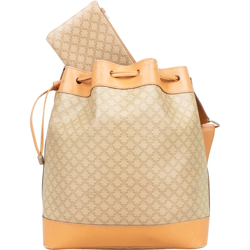 Celine Macadam Monogram Bucket Shoulder Bag
