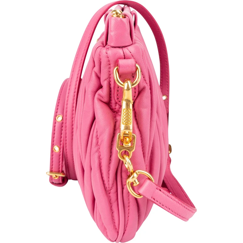 Miu Miu Matelassé Nappa Leather Clutch Crossbody Bag