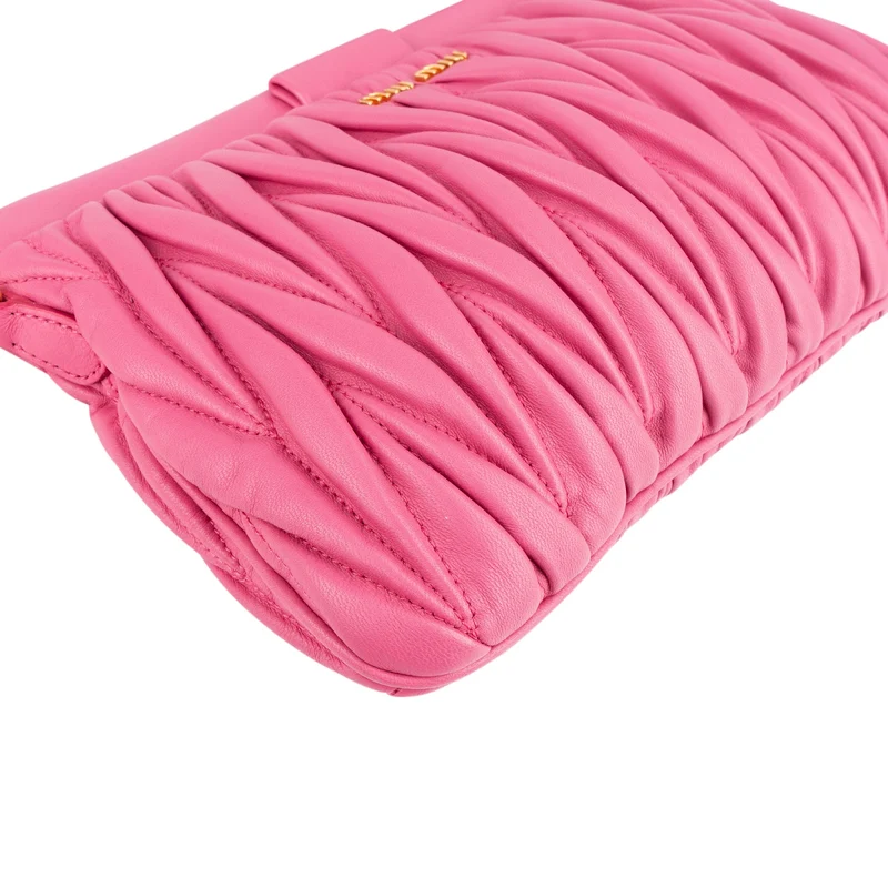 Miu Miu Matelassé Nappa Leather Clutch Crossbody Bag
