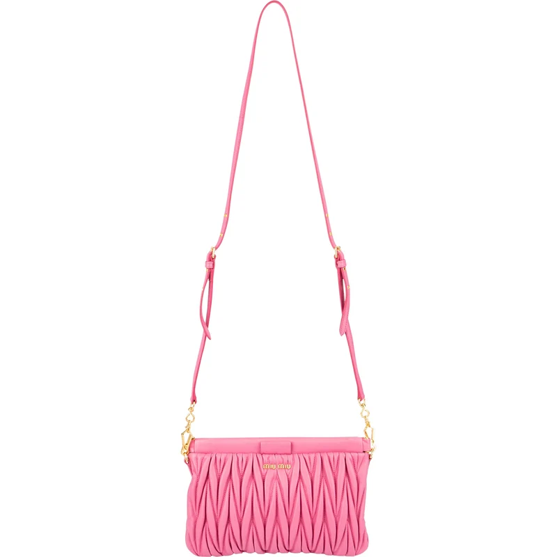 Miu Miu Matelassé Nappa Leather Clutch Crossbody Bag