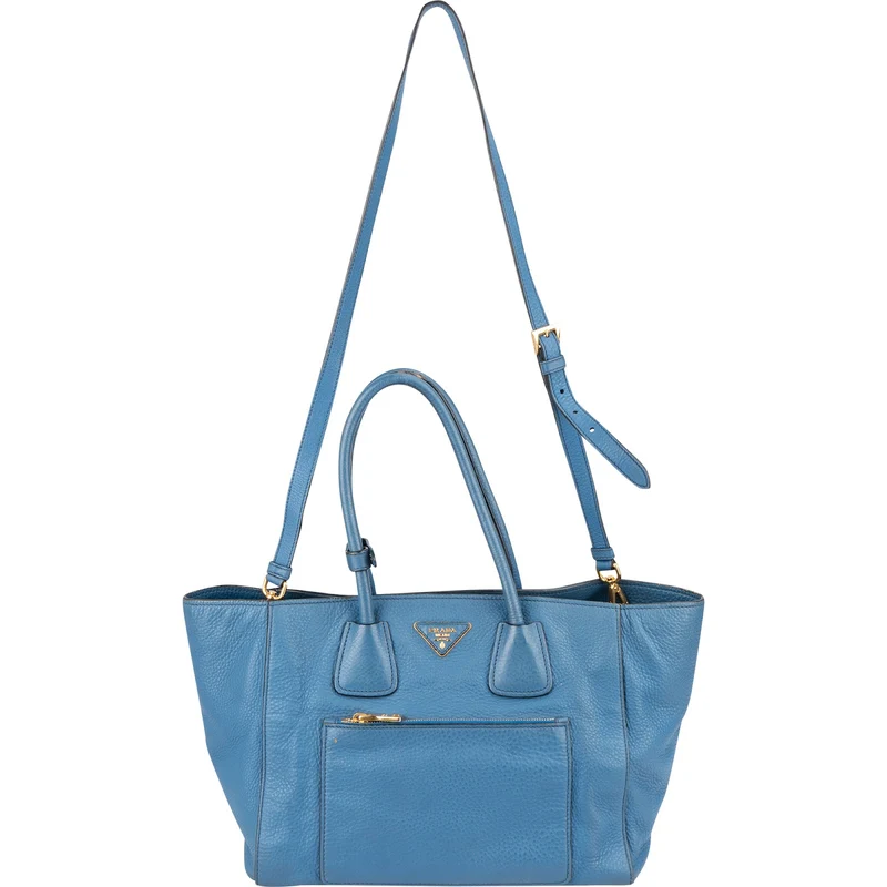 Prada Vitello Daino Leather Tote Shopper Shoulder Bag