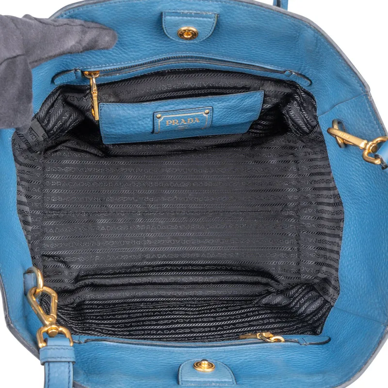 Prada Vitello Daino Leather Tote Shopper Shoulder Bag