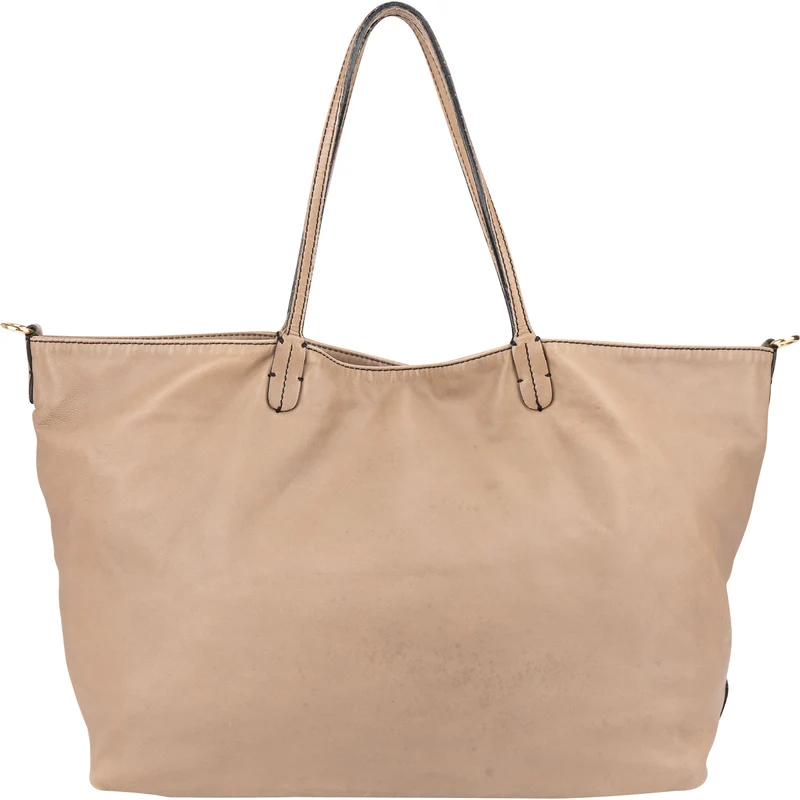 Valentino Garavani Leather Rose Large Tote Shoulder Bag
