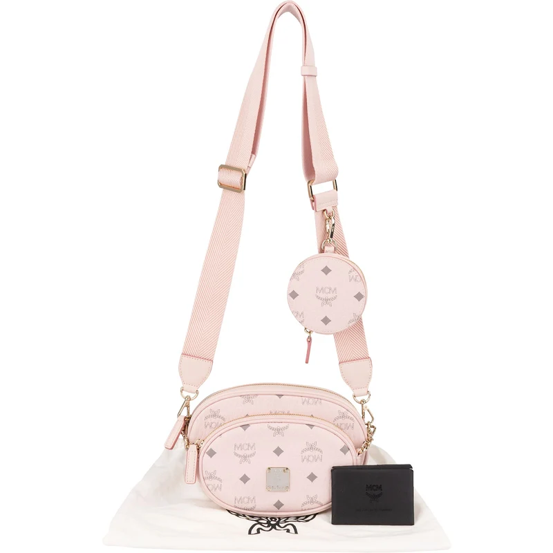 MCM Monogram Visetos Aren Multi Pochette Accessoires Crossbody Bag