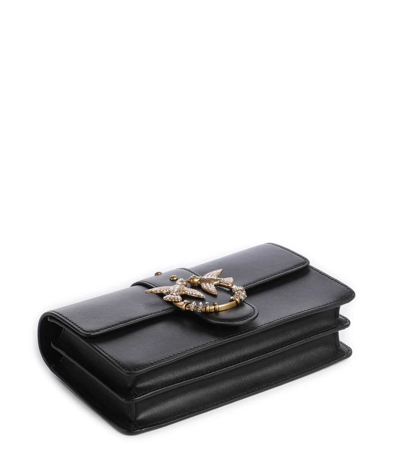 Pinko Love One Mini New Buckle Umhängetasche nero/antique gold