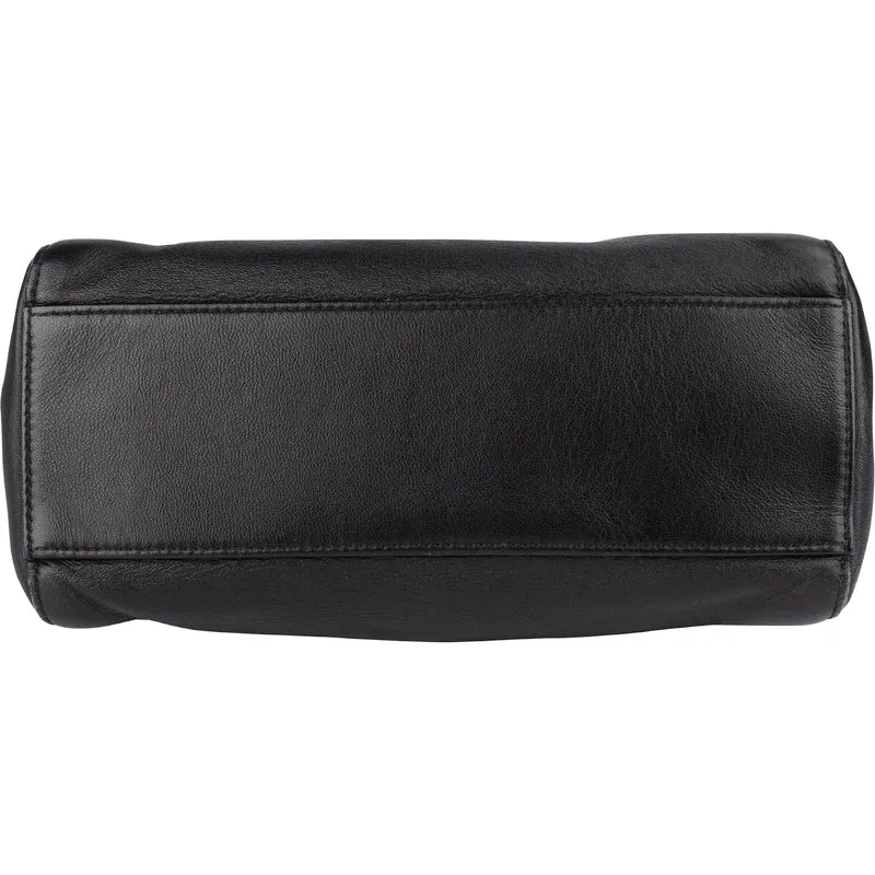 Fendi Black Leather Mini Peekaboo Handbag