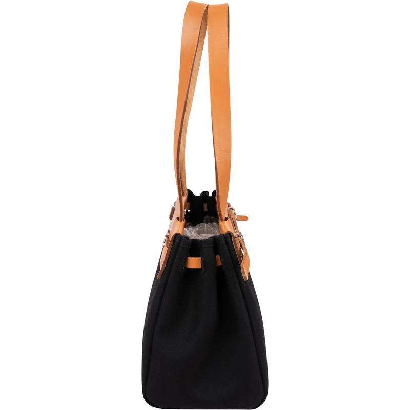 Hermès Canvas Leather Cabas PM Shoulder Bag