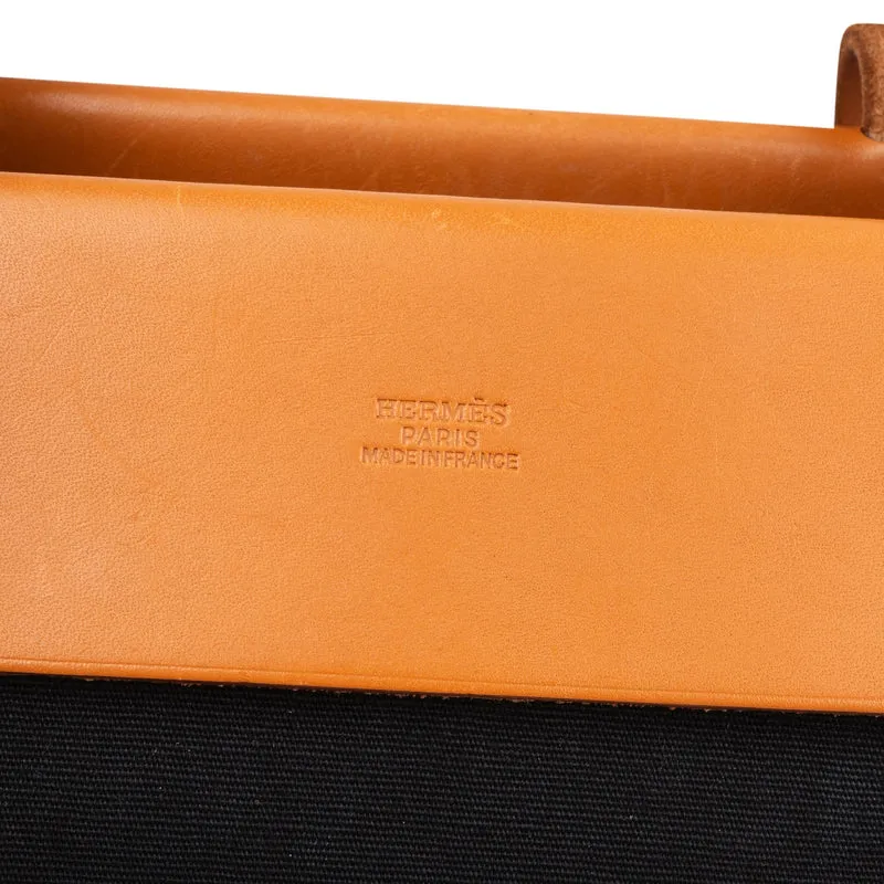 Hermès Canvas Leather Cabas PM Shoulder Bag