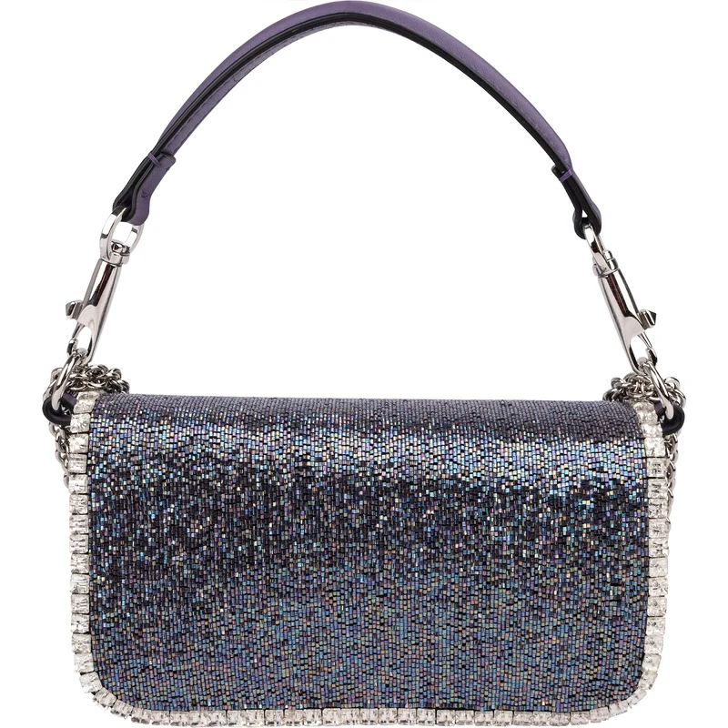 Valentino Garavani Crystal Embellished VLogo Signature Crossbody Handbag