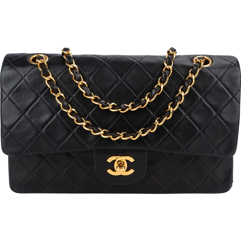 Chanel Quilted Lambskin 24K Gold Medium Double Flap Shoulder Bag
