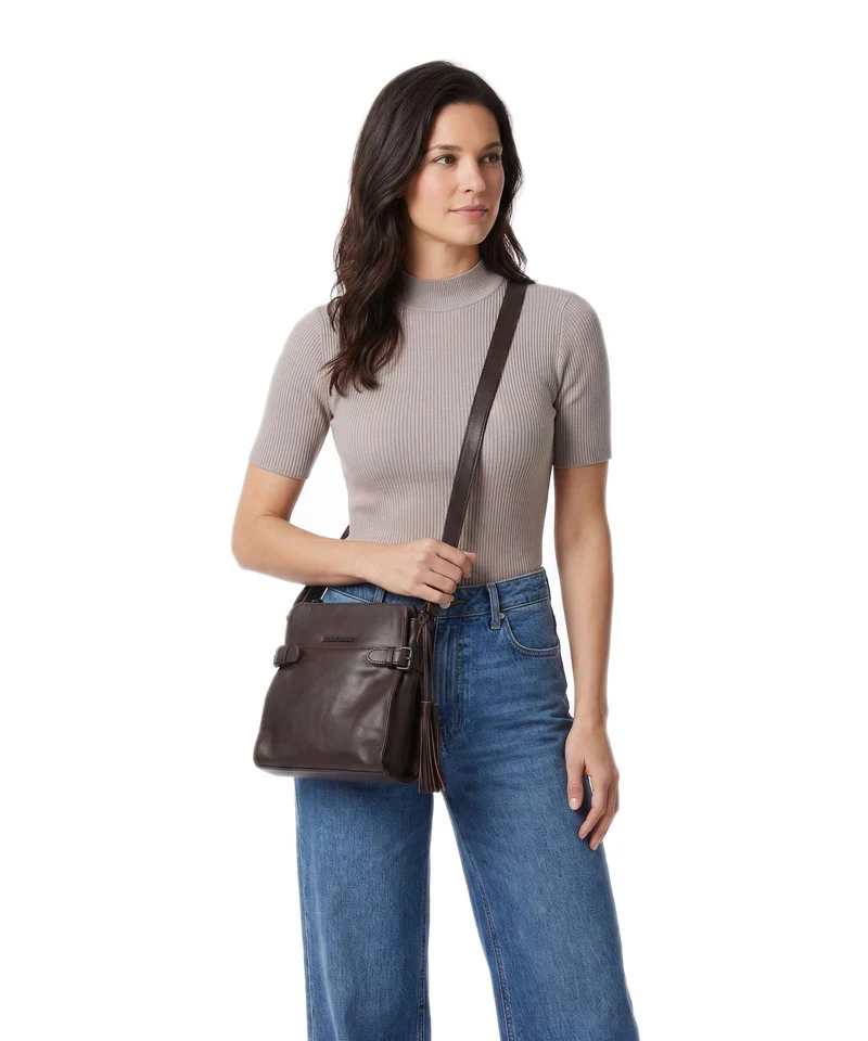 Spikes & Sparrow Hudson Jolinda Umhängetasche dark brown