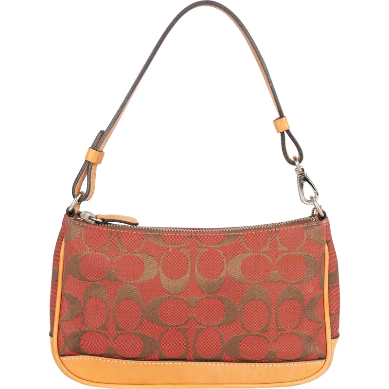 Coach Signature Monogram Pochette Handbag