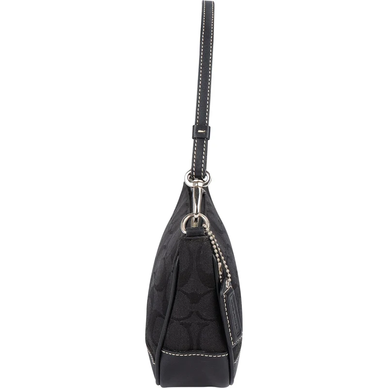 Coach Black Monogram Signature Demi Pochette Handbag