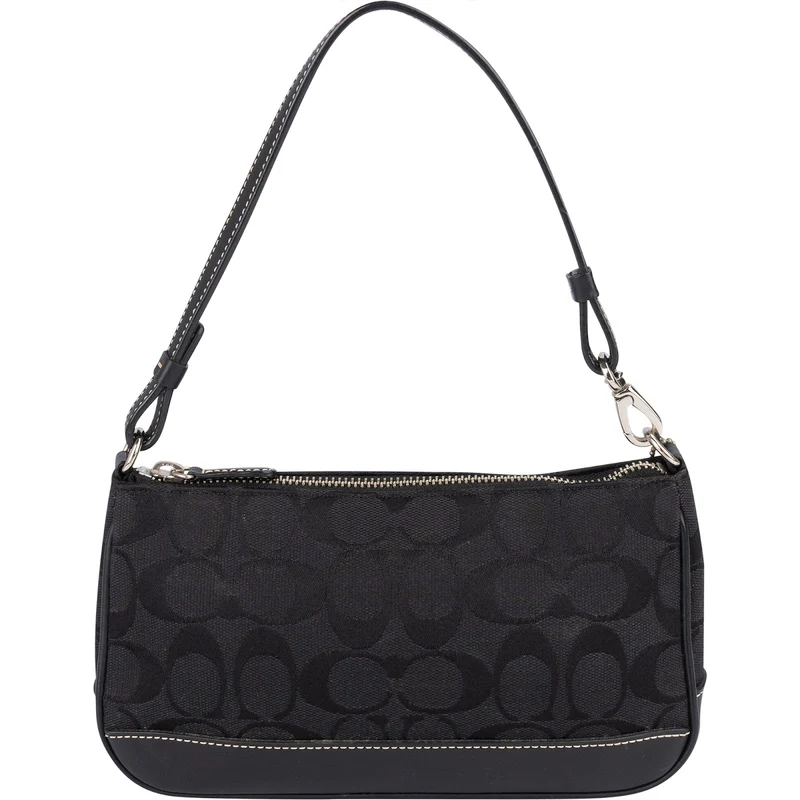 Coach Black Monogram Signature Demi Pochette Handbag