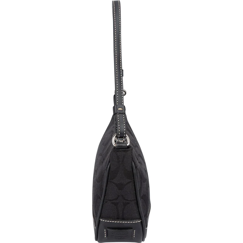 Coach Black Monogram Signature Demi Pochette Handbag